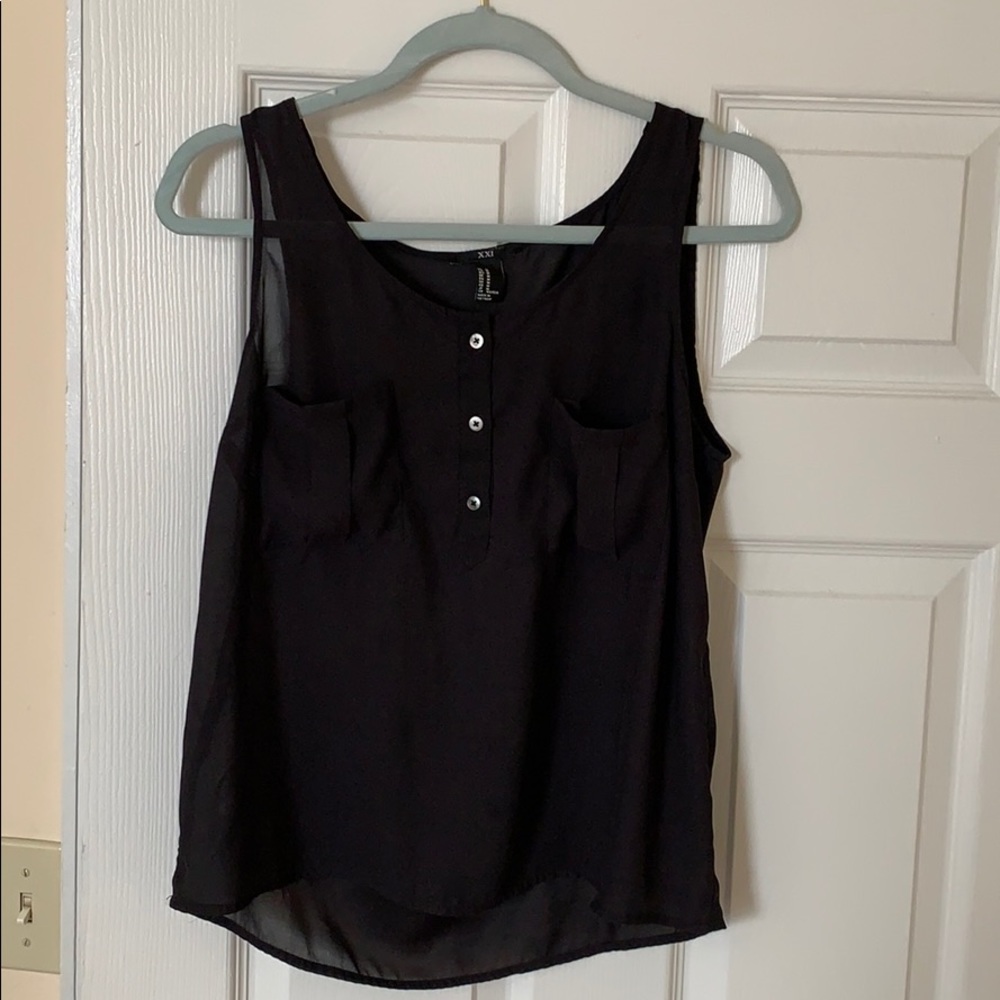 Sheer Black Tank